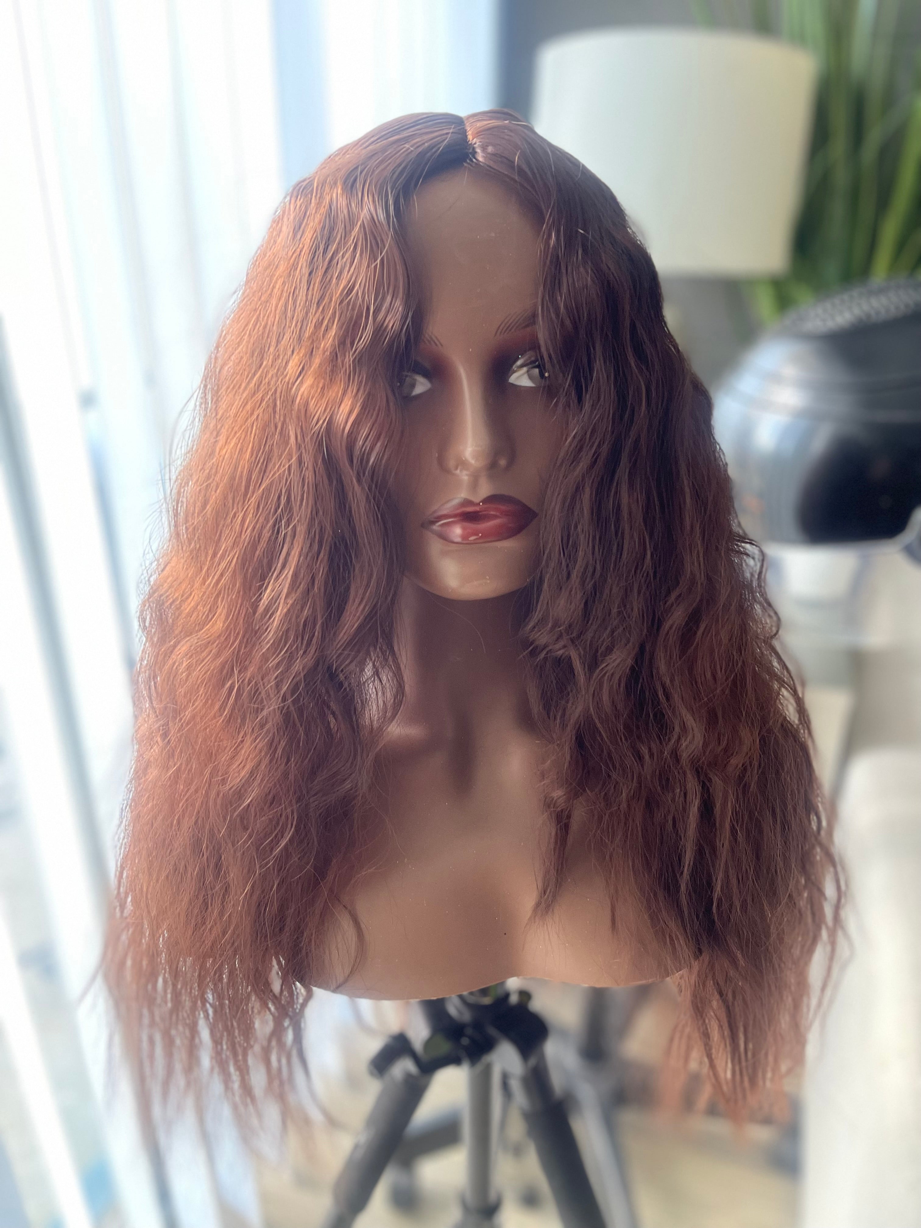 🤎 26” Brown Synthetic Wig – Quick Glam & Go